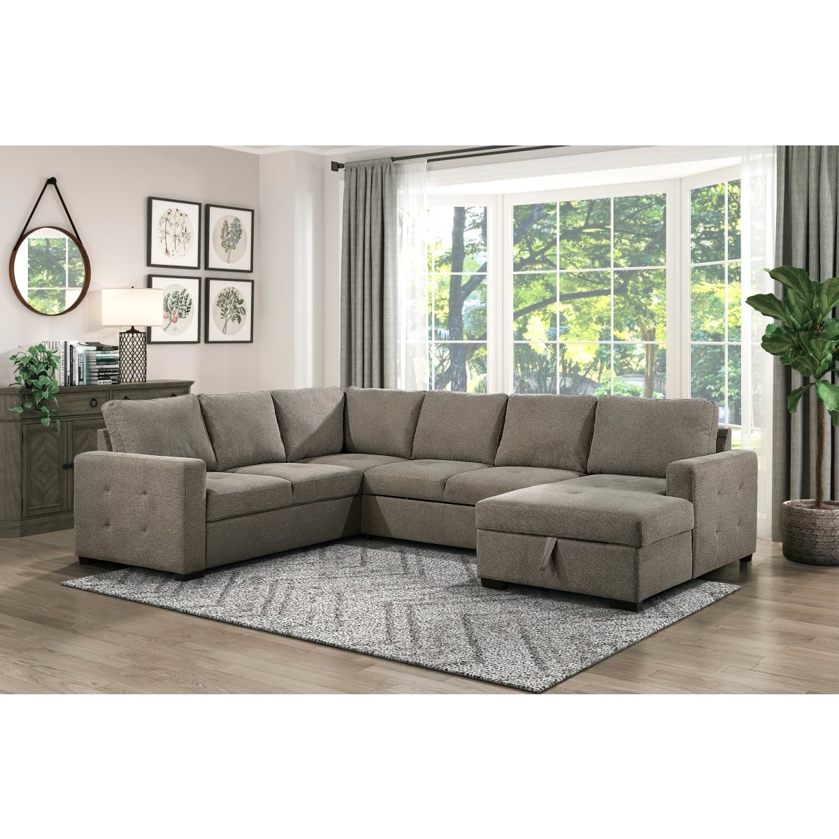 Homelegance Elton 3-Piece Sectional Sofa