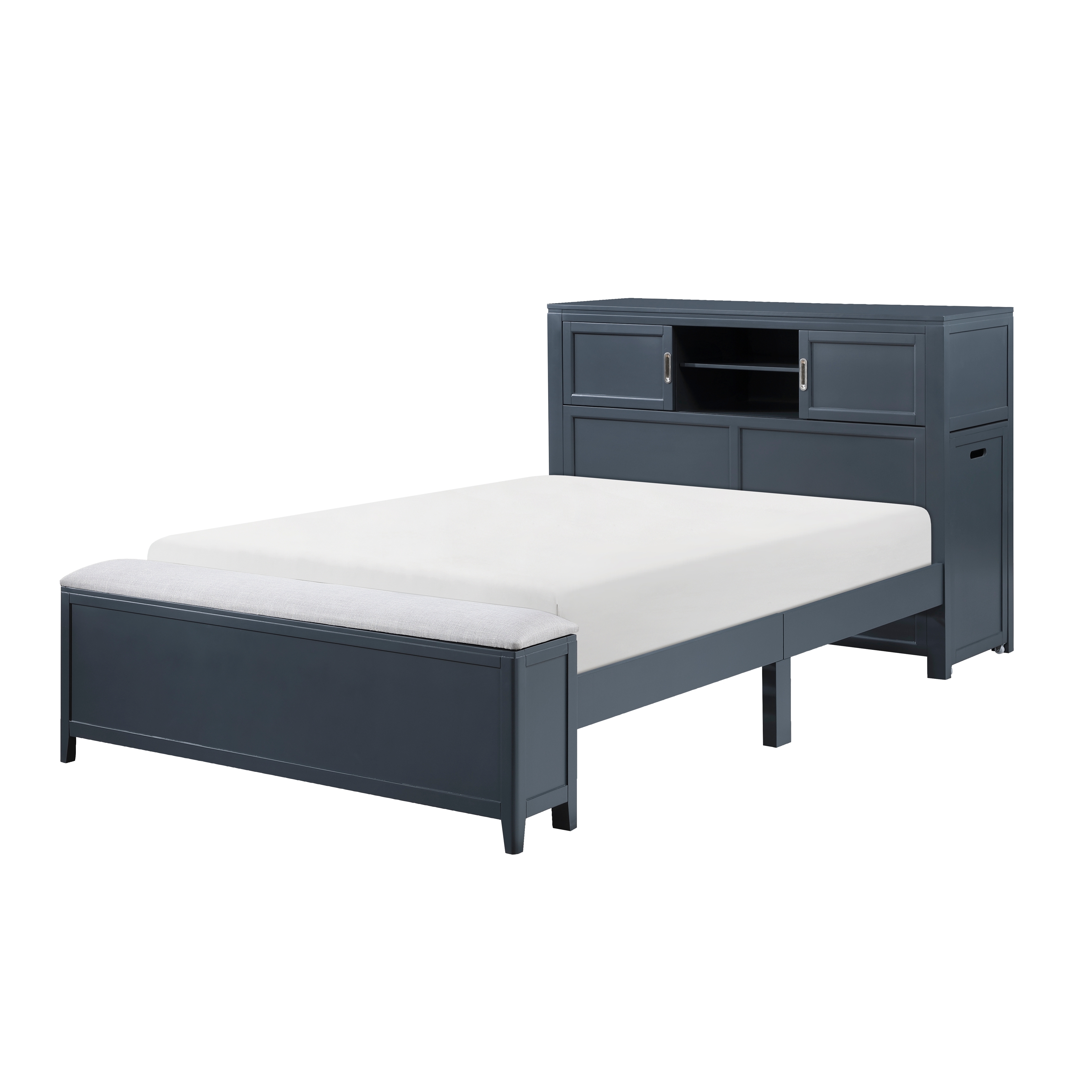 Homelegance Sloane Full Bookcase Bed with Hidden Desk