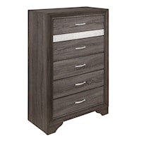 Contemporary Bedroom Chest with Hidden Felt-Lined Jewelry Drawer