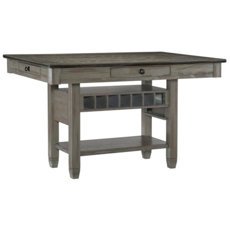 4-Drawer Counter-Height Dining Table