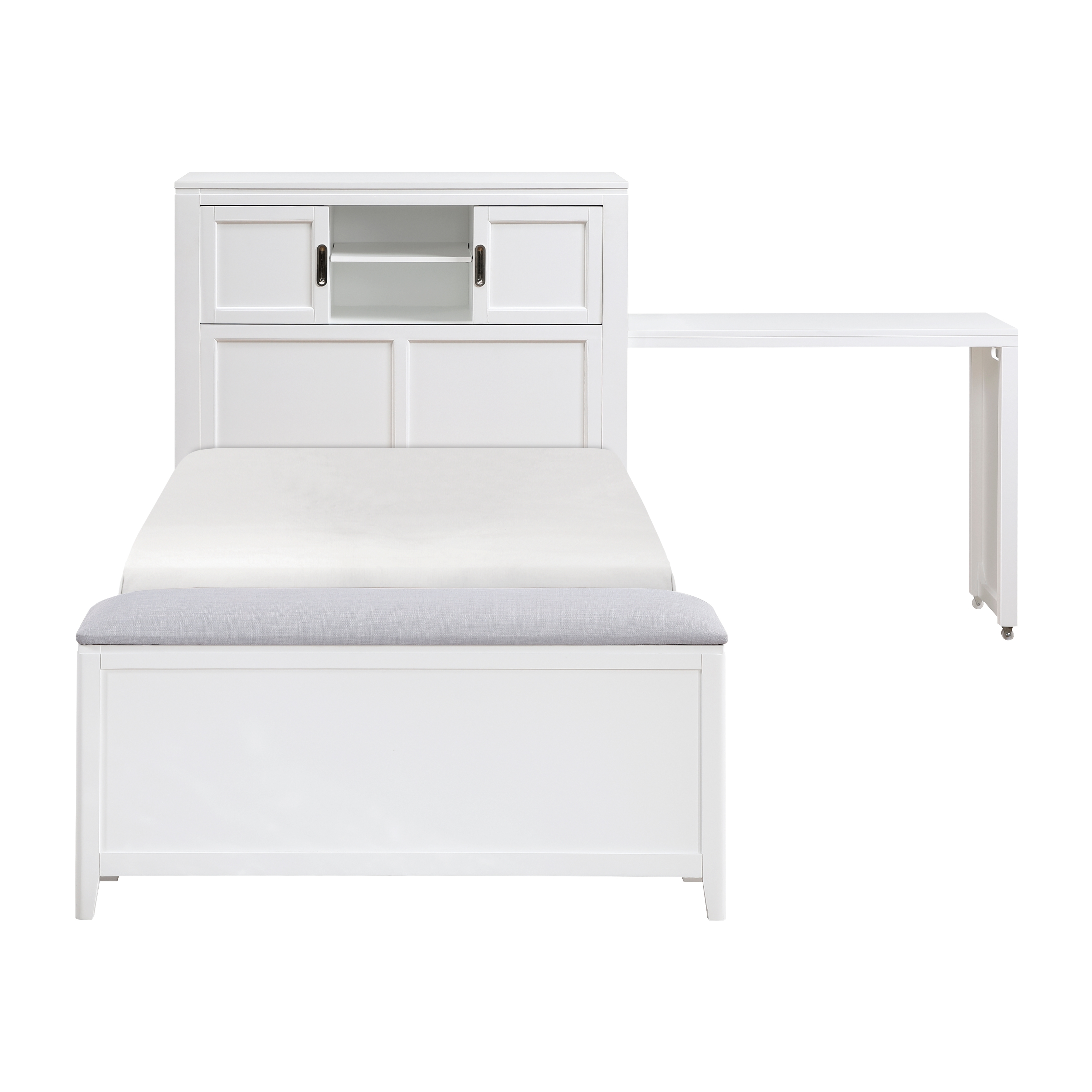 Homelegance Sloane Twin Bookcase Bed with Hidden Desk