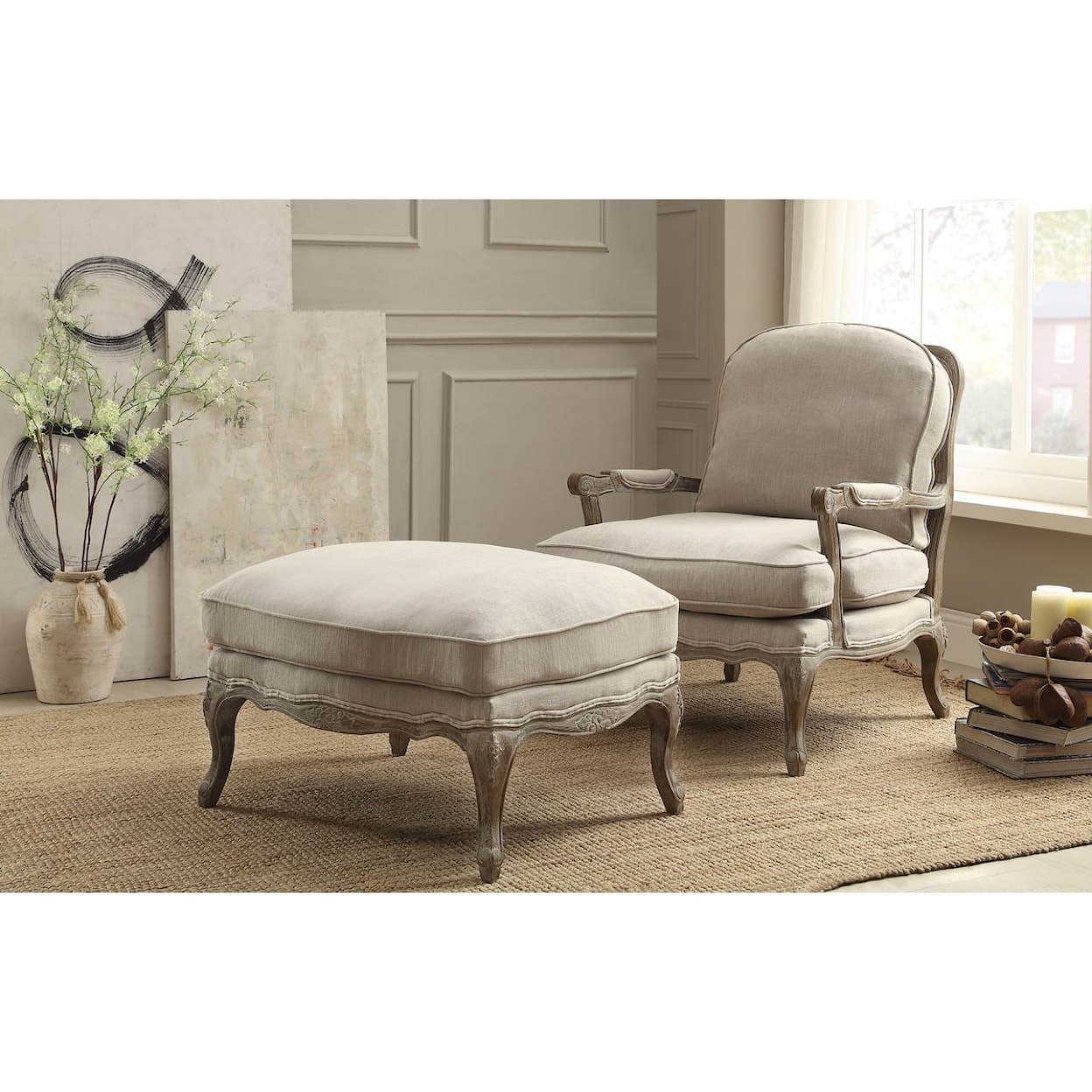 Homelegance Parlier Ottoman