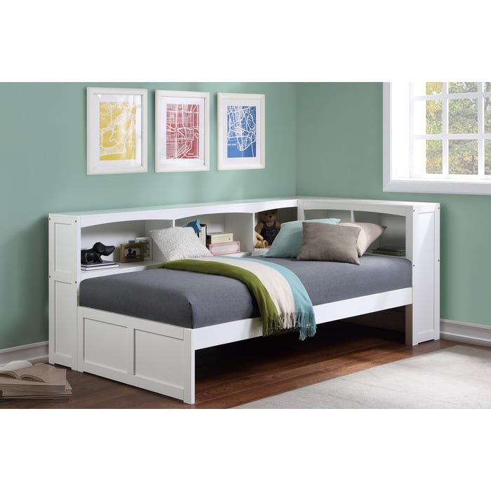 Twin Bookcase Corner Bed