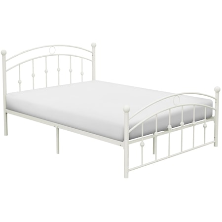 Traditional Full Platform Bed with Metal Frame