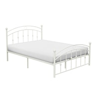 Traditional Full Platform Bed with Metal Frame