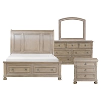 Traditional 5-Piece Queen Bedroom Set with Storage Footboard