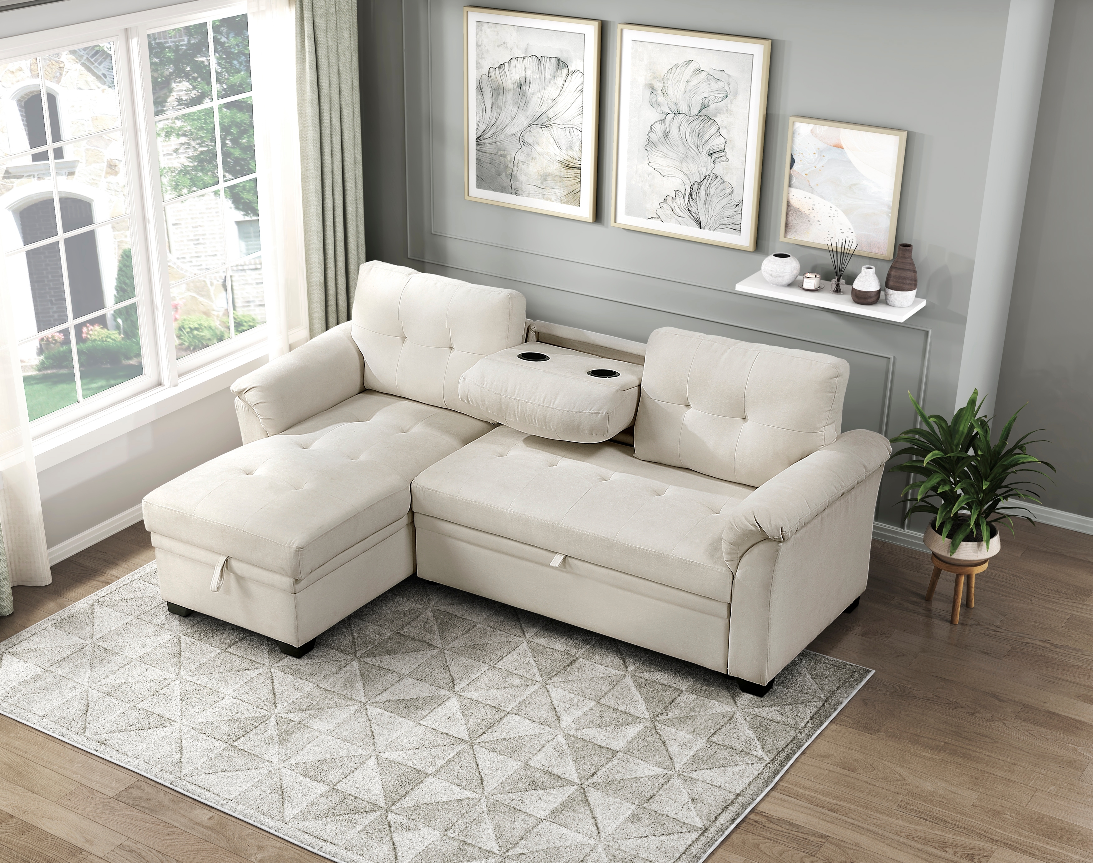 Homelegance Elara 2-Piece Reversible Sectional Sofa