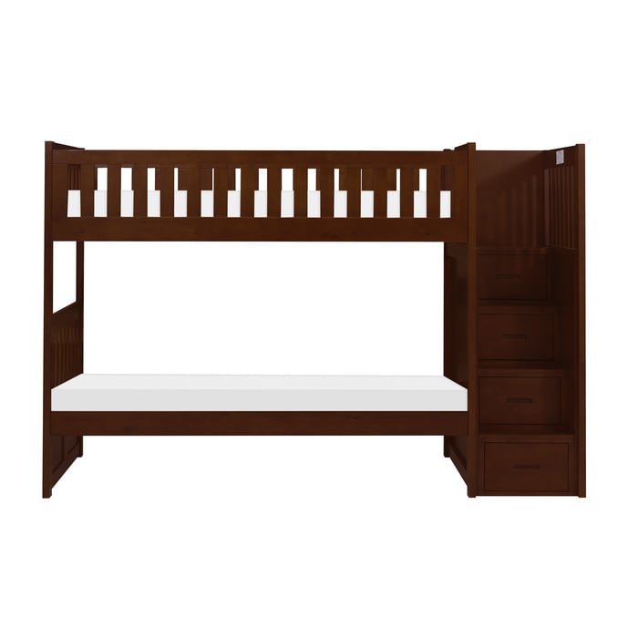 Homelegance Rowe Twin/Twin Step Bunk Bed