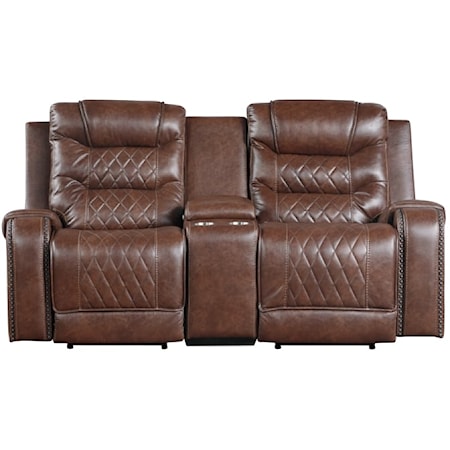 Power Double Reclining Loveseat