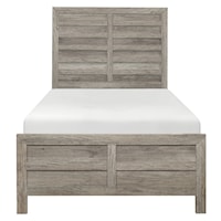 Transitional Panel Twin Bed
