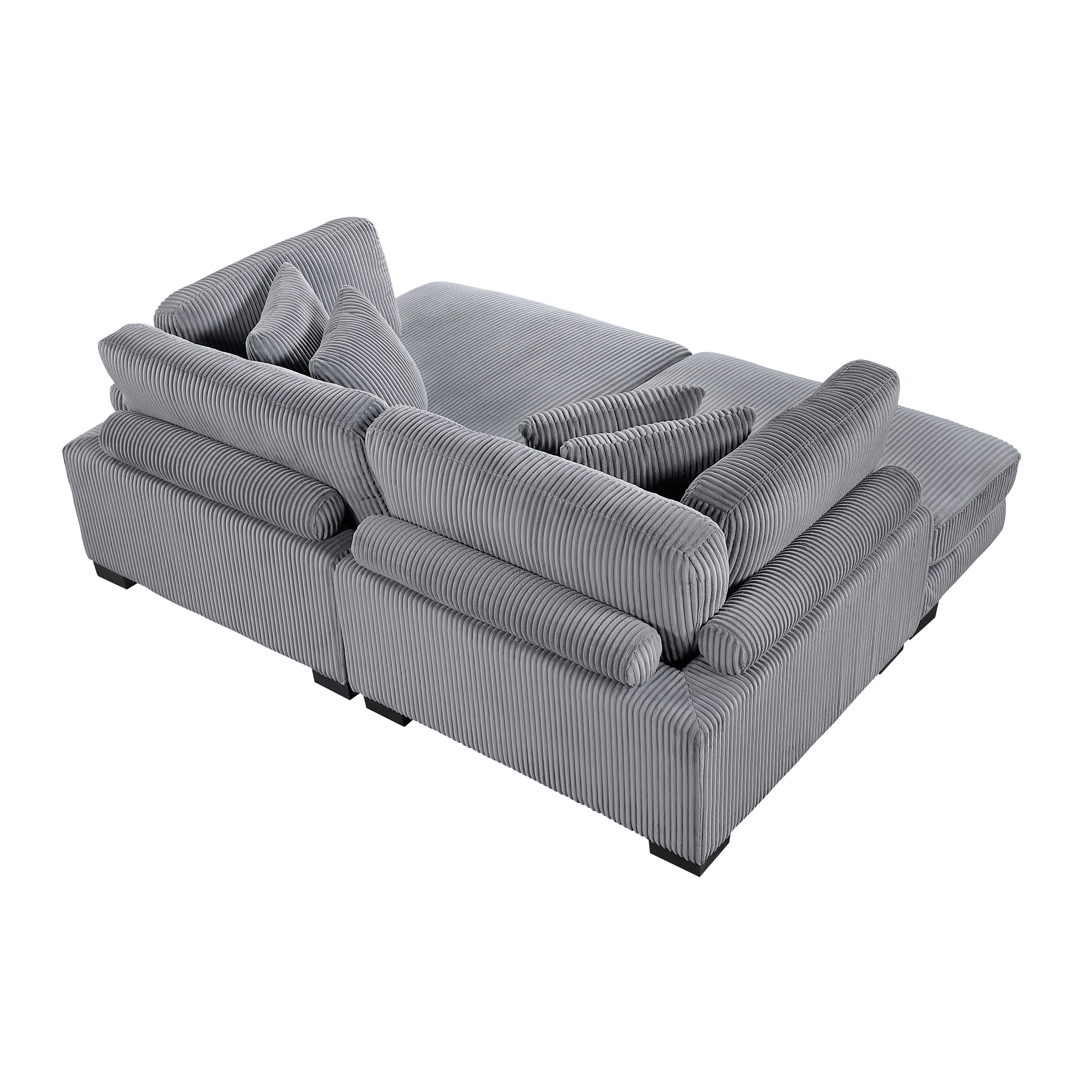 2-Piece Chaise Lounge Sectional Sofa