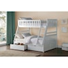 Homelegance Galen Twin/Full Bunk Bed with Storage Boxes