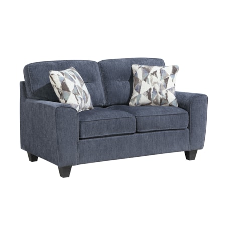 Loveseat with Accent Pillows