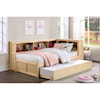 Homelegance Bartly Twin Bookcase Corner Bed with Twin Trundle