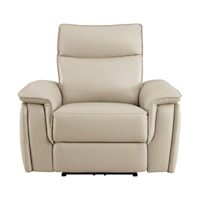 Contemporary Power Reclining Chair with Power Headrest