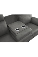 Homelegance Clifton Transitional Double Reclining Sofa with Center Drop-Down Cup Holders