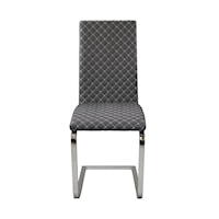 Contemporary Side Chair with Metal Base