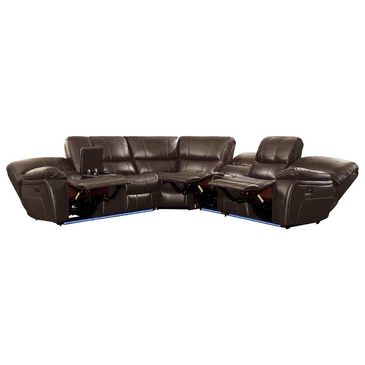 Homelegance Pecos 4-Piece Modular Power Reclining Sectional