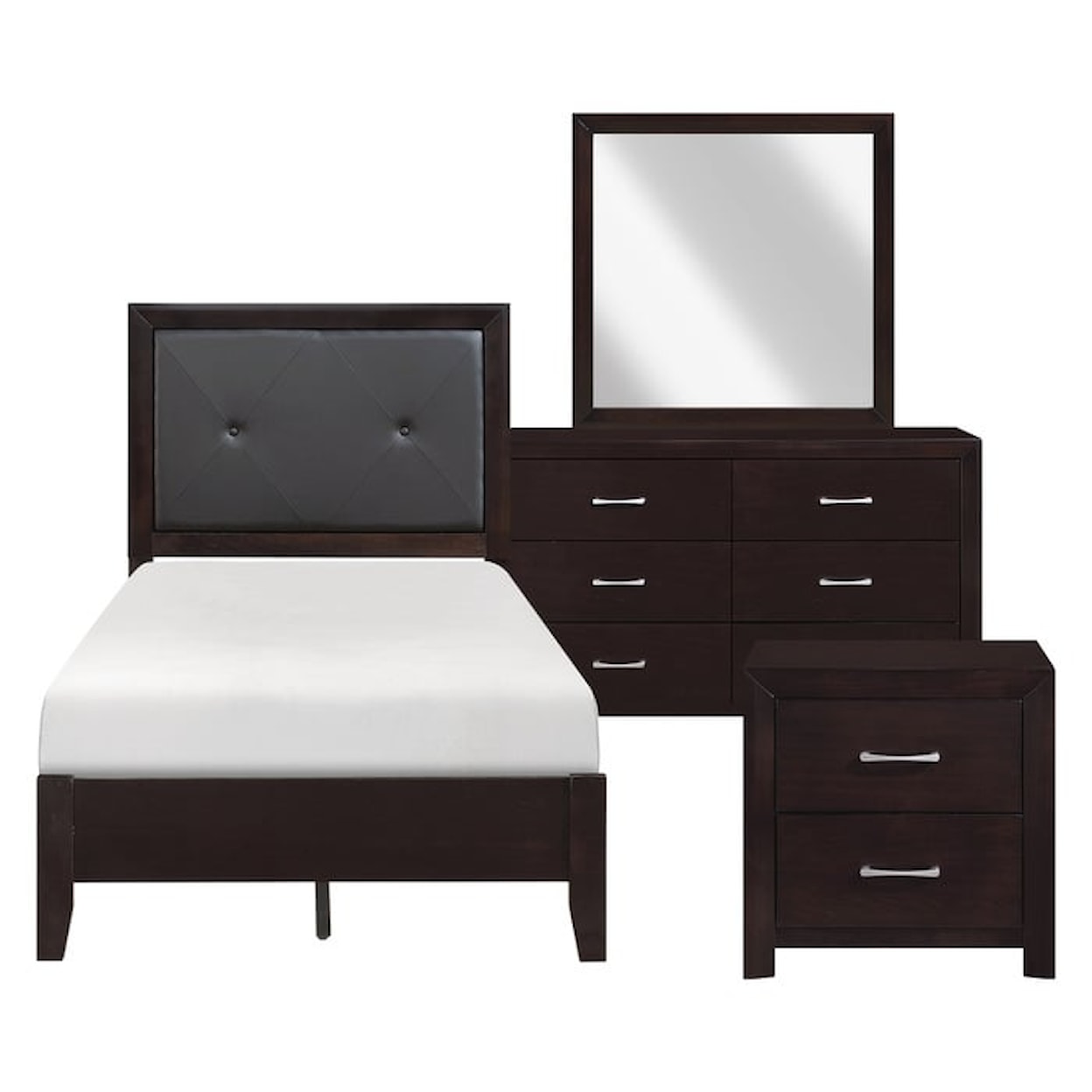 Homelegance Furniture Edina 4-Piece Twin Bedroom Set