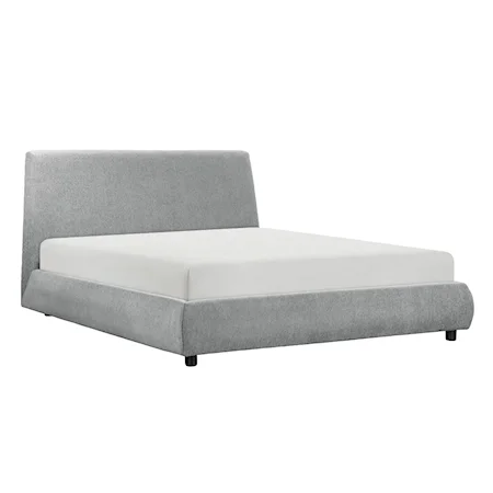 Contemporary Upholstered Queen Platform Bed