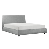 Contemporary California King Upholstered Platform Bed
