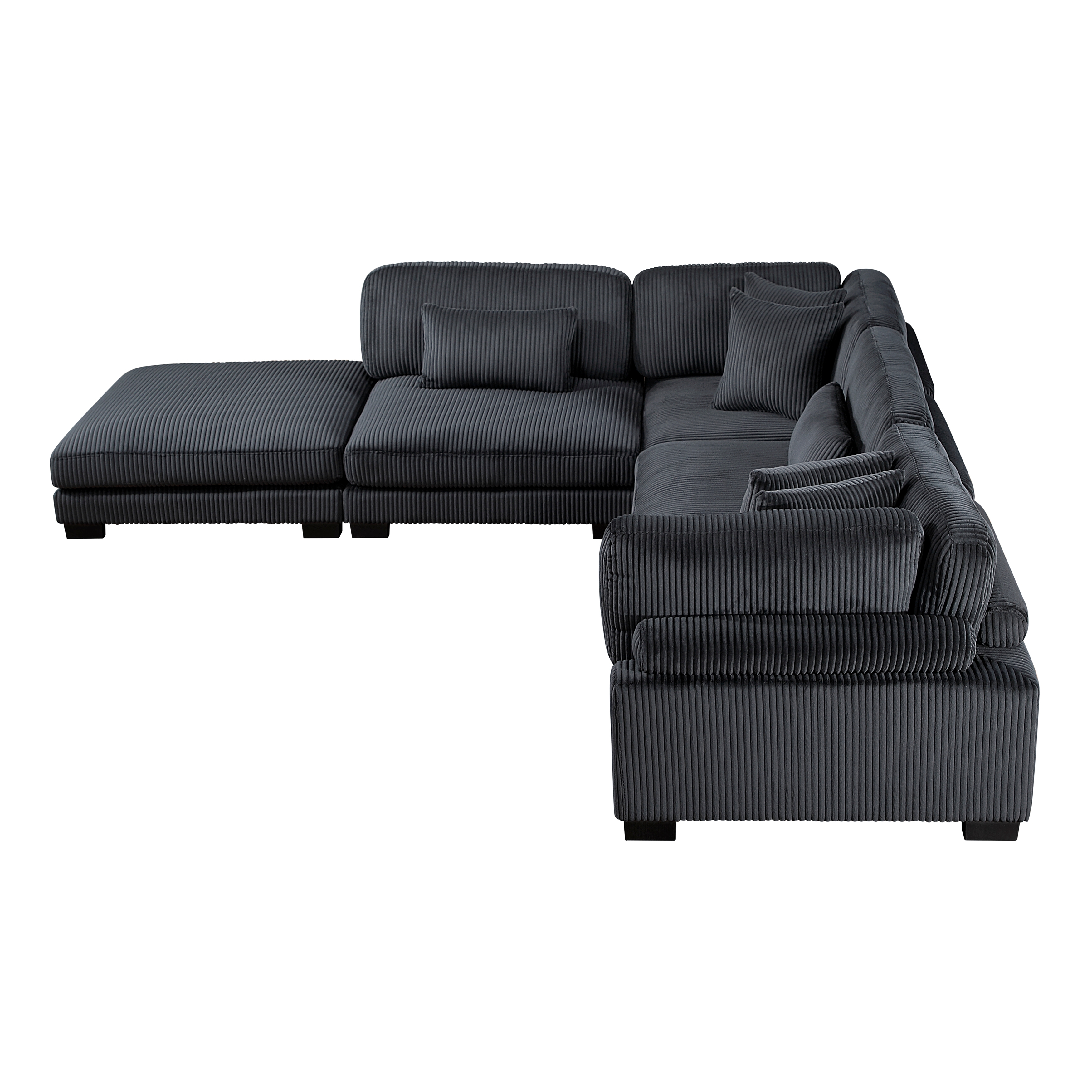 Homelegance Traverse 5-Piece Sectional Sofa with Ottoman
