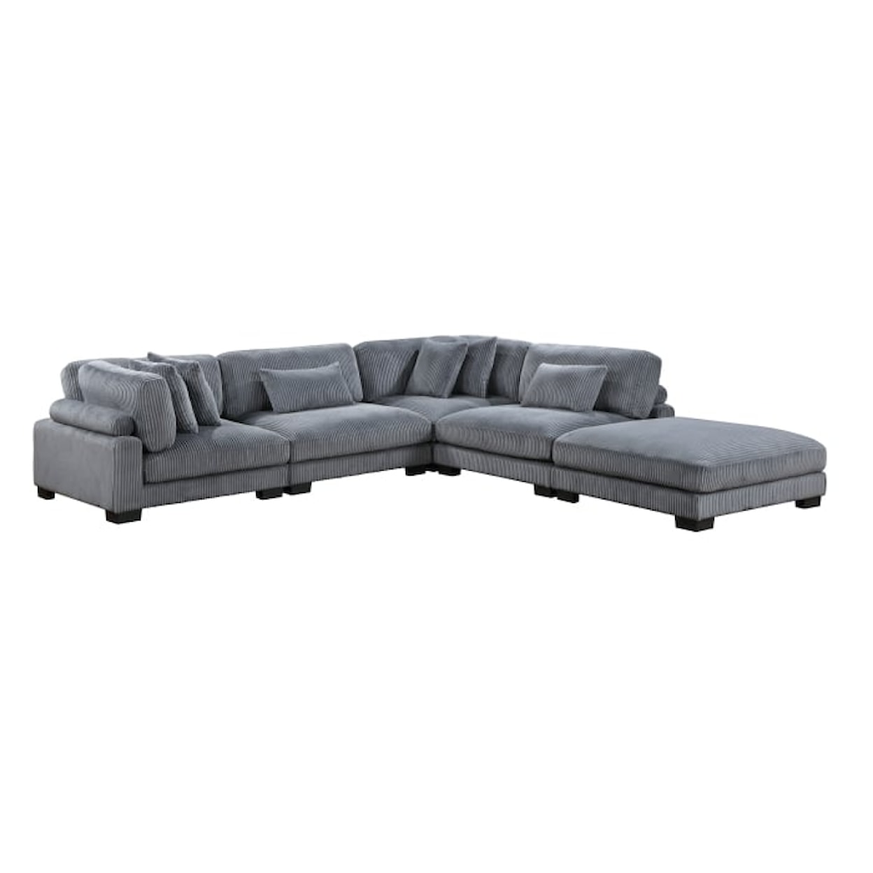 Homelegance Furniture Traverse 5-Piece Modular Sectional with Ottoman