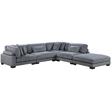 5-Piece Modular Sectional with Ottoman