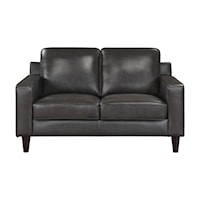 Contemporary Loveseat with Track Arms