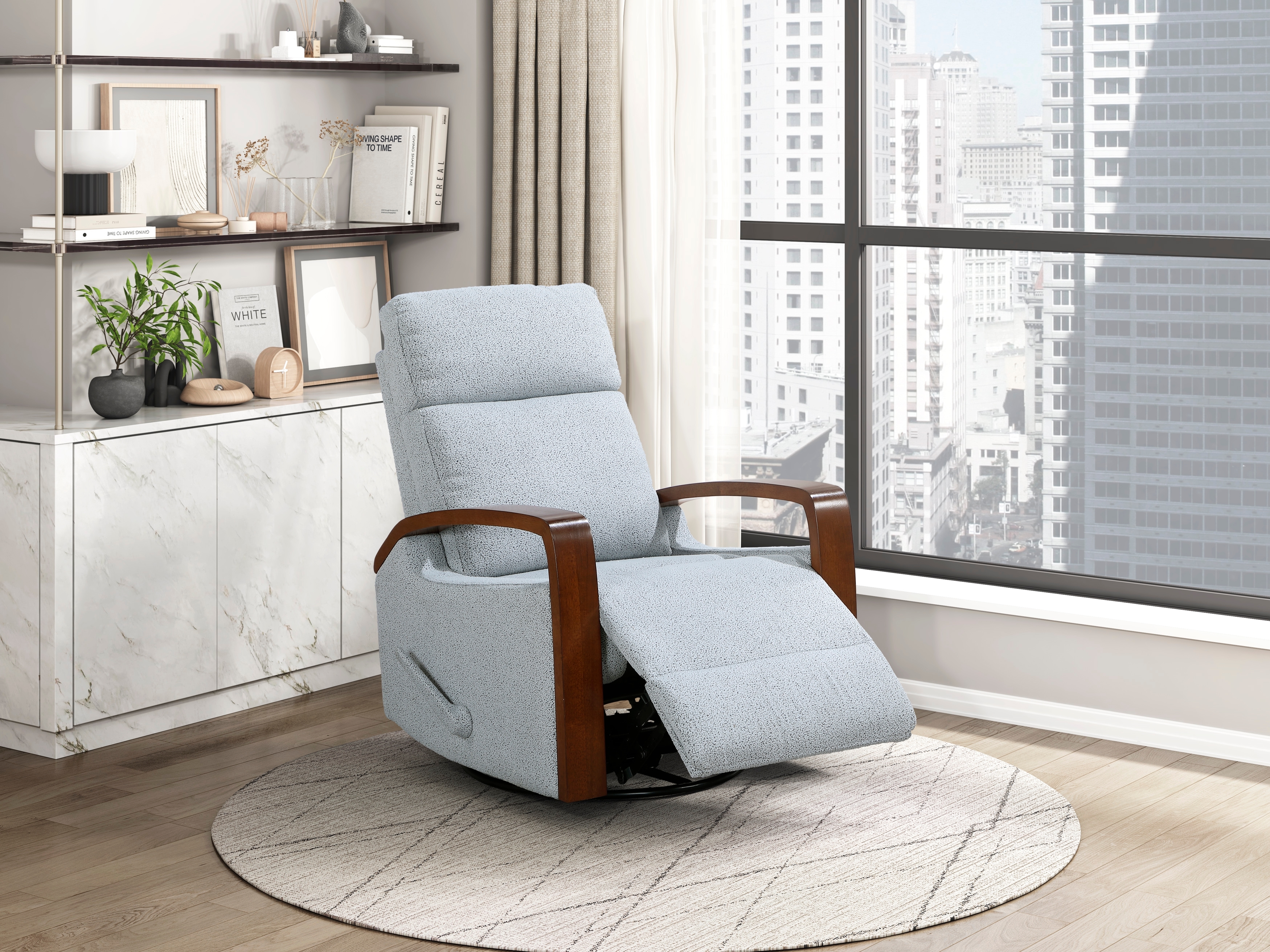 Homelegance Margerie Manual Swivel Glider Recliner