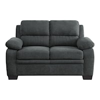 Casual Loveseat with Pillow Arms
