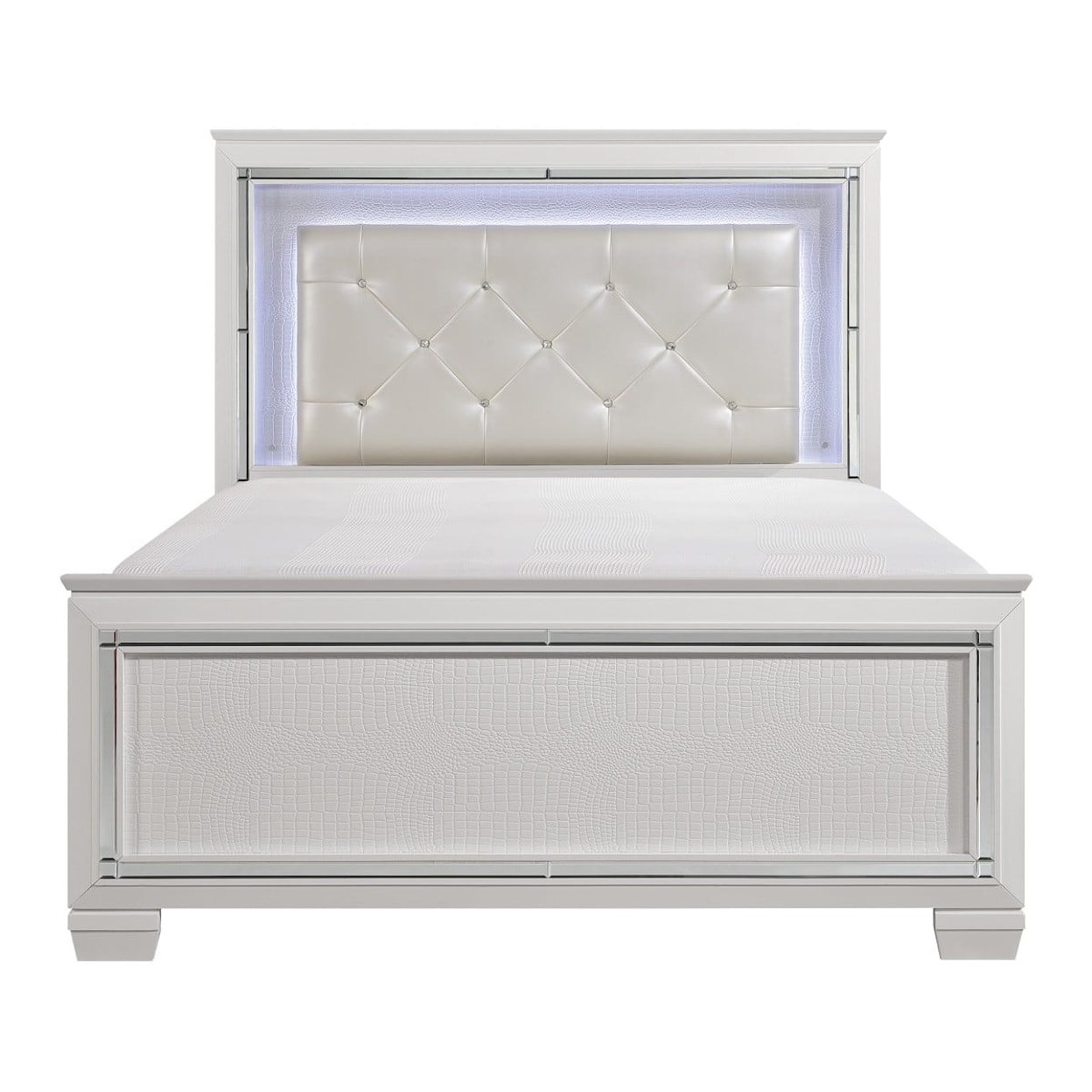 Homelegance Furniture Allura King Panel Bed with LED Lights