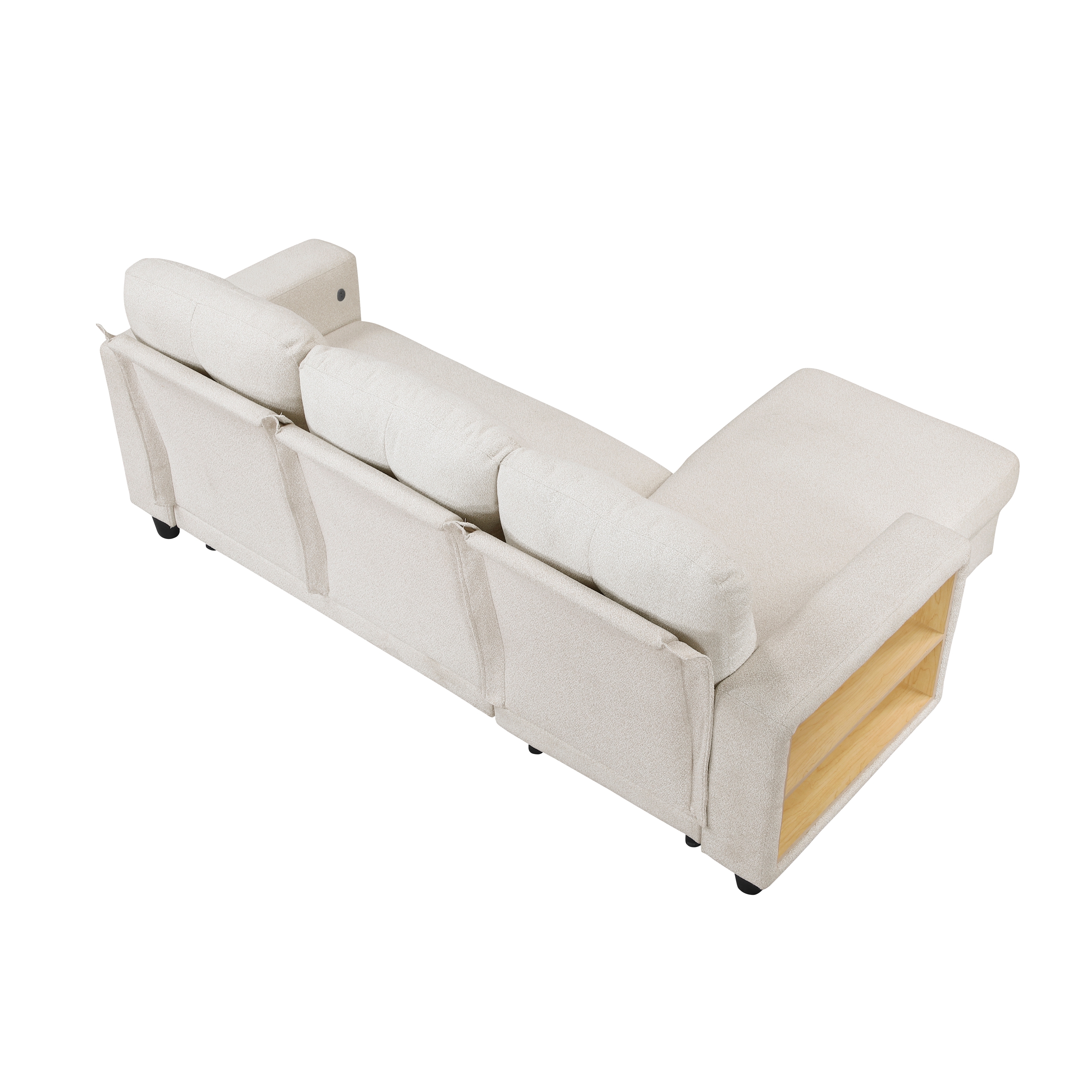 Homelegance Ansley 3-Piece Sectional Sofa with Pull-Out Bed