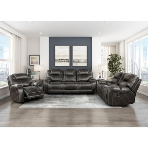Casual 3-Piece Reclining Living Room Set