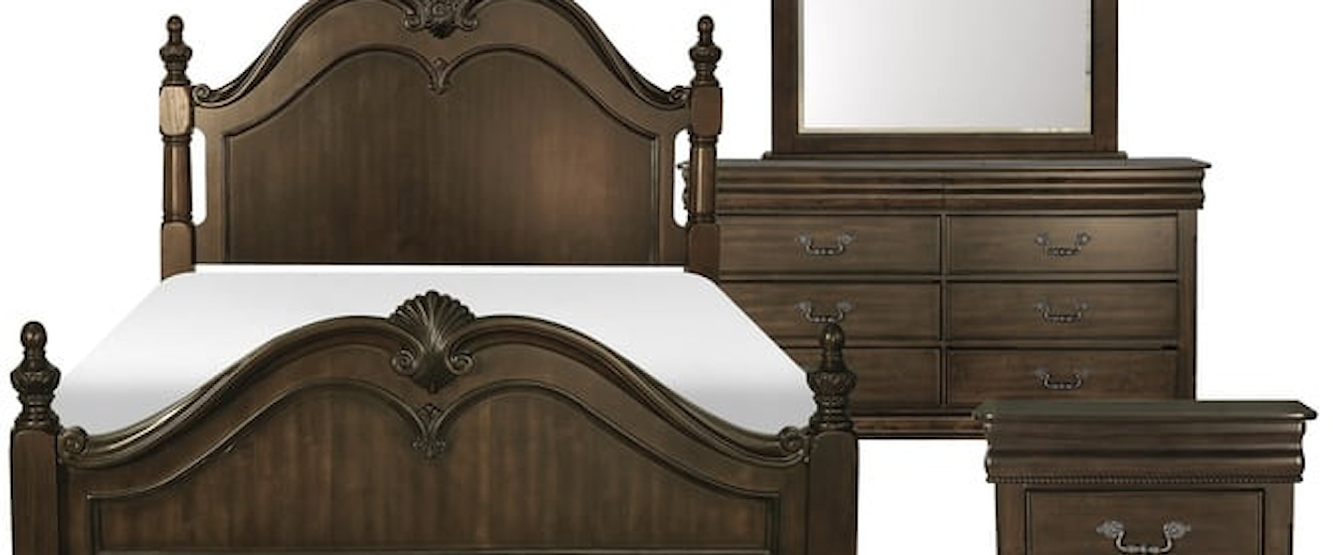 Traditional 4-Piece Queen Bedroom Set