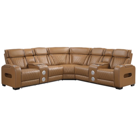 3-pc. Pwr Reclining Double-Console Sectional