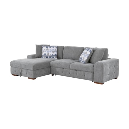 2-Piece Sectional Sofa with Ottoman