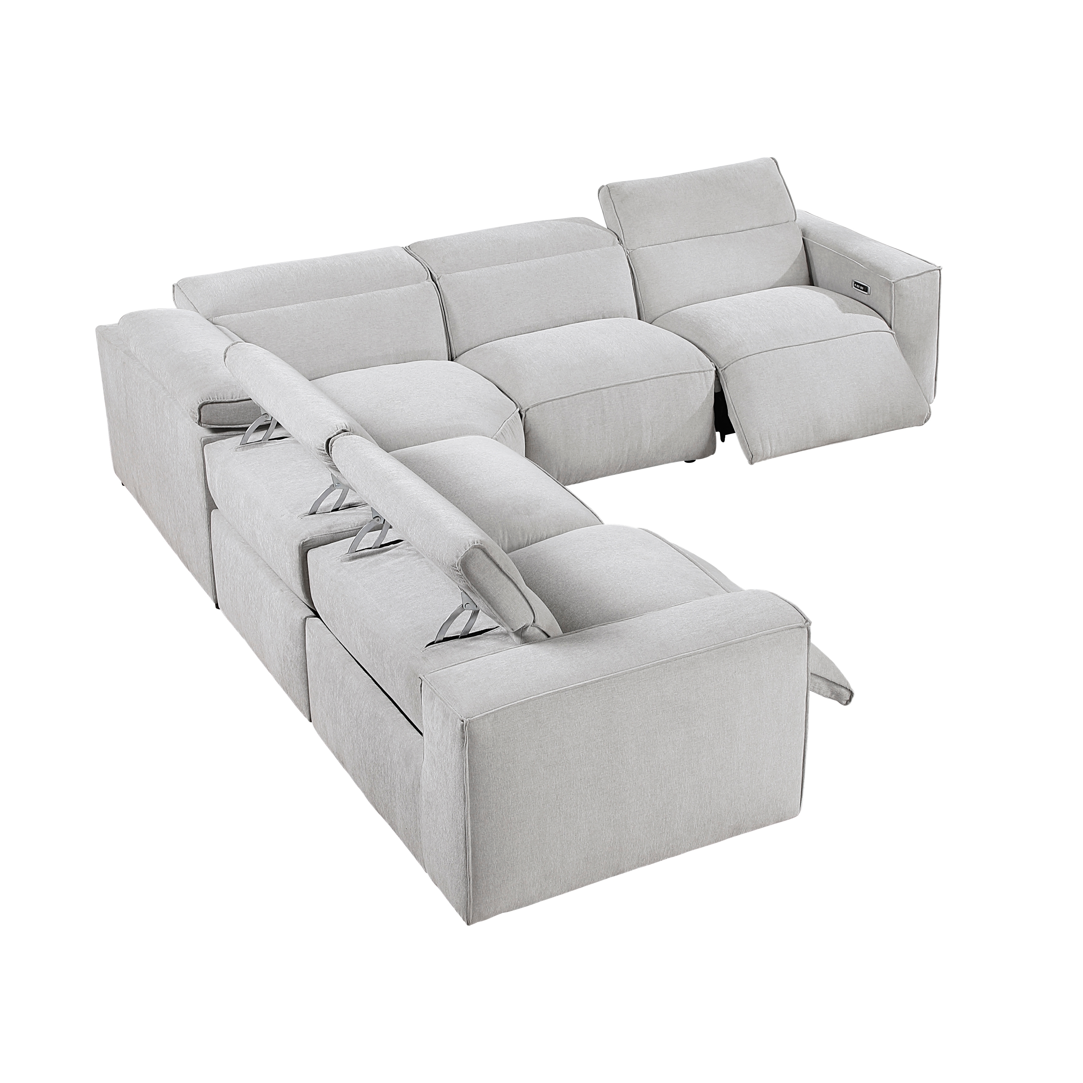 Homelegance Phoebe 5-Piece Power Reclining Sectional Sofa