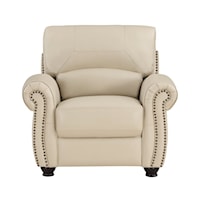 Traditional Chair with Rolled Arms and Nailhead Trimming
