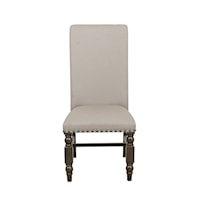 Transitional Upholstered Dining Chair with Nailheads