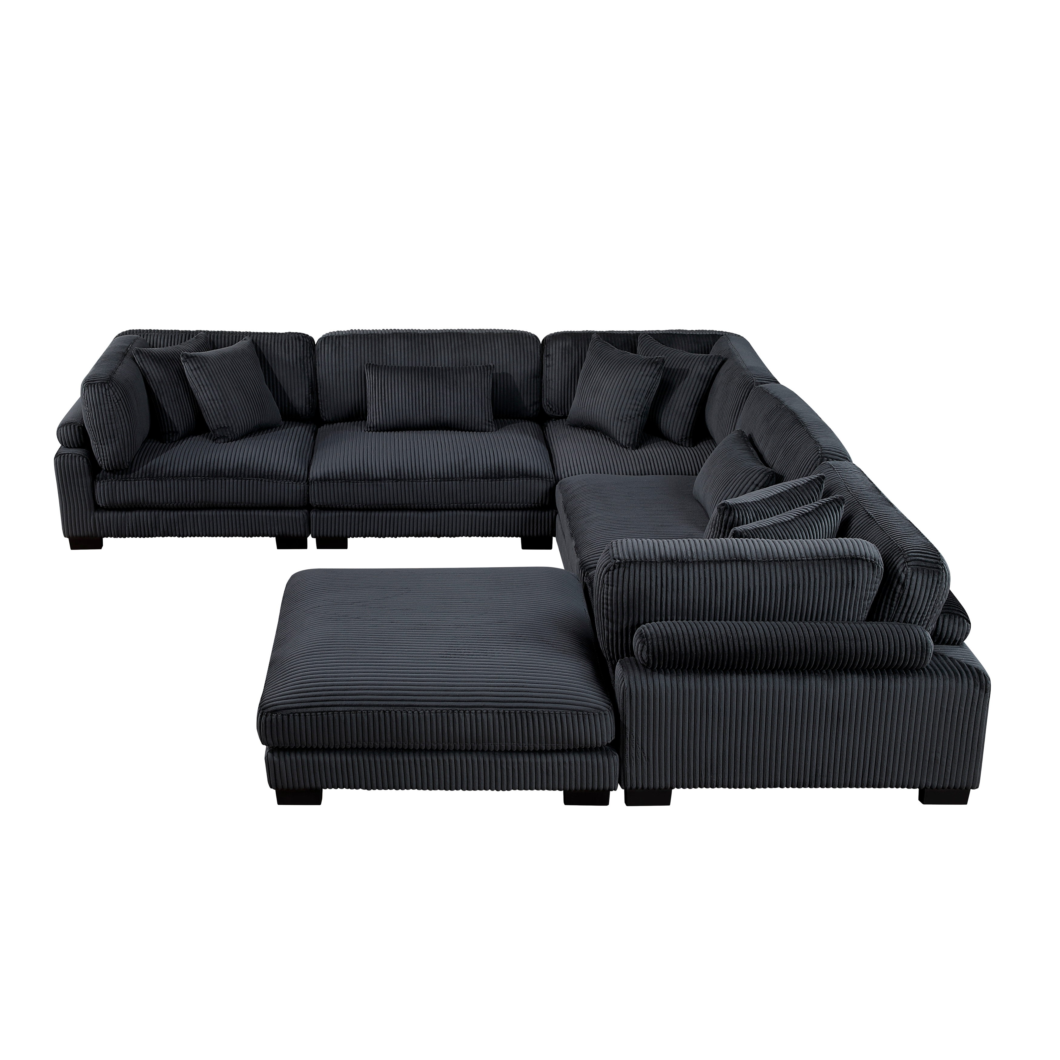 6-Piece Sectional Sofa with Ottoman