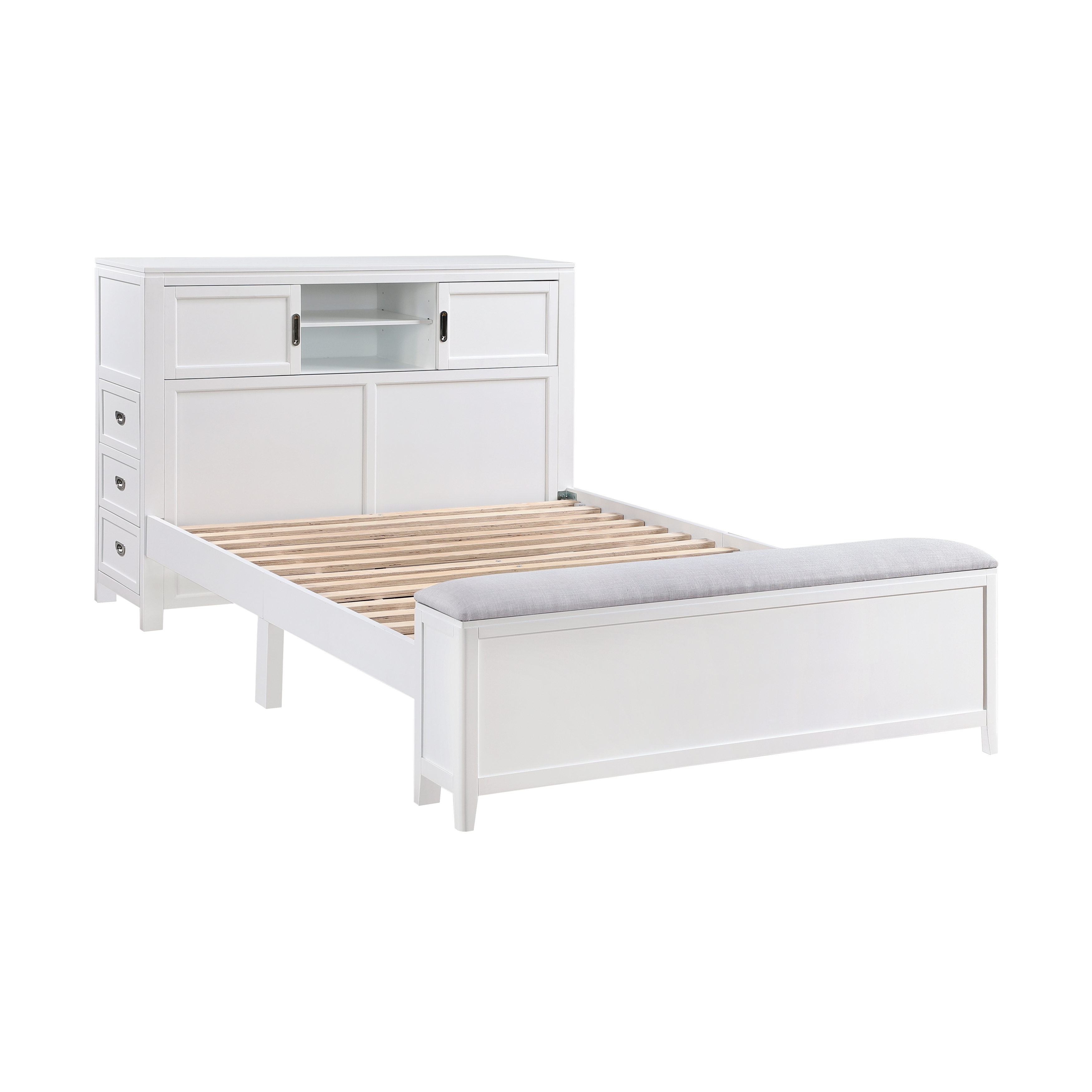 Homelegance Sloane Full Bookcase Bed with Hidden Desk