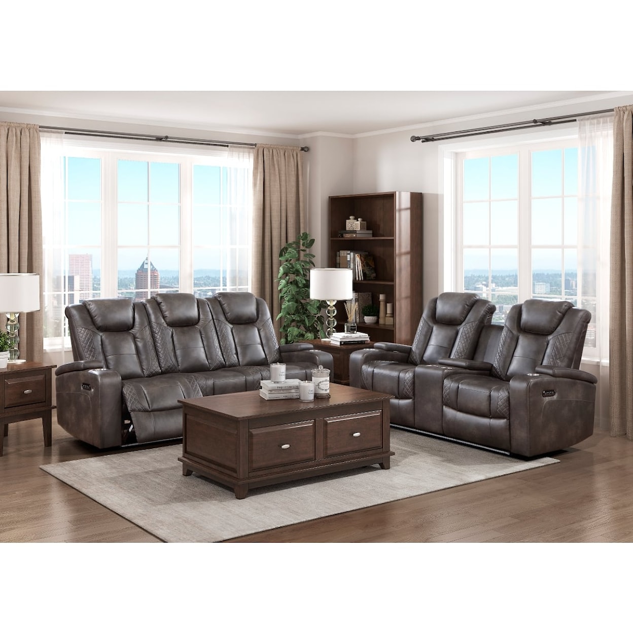 Homelegance Tabor Double Power Reclining Sofa