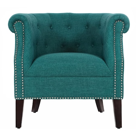 Traditional Accent Chair with Nailhead Trim