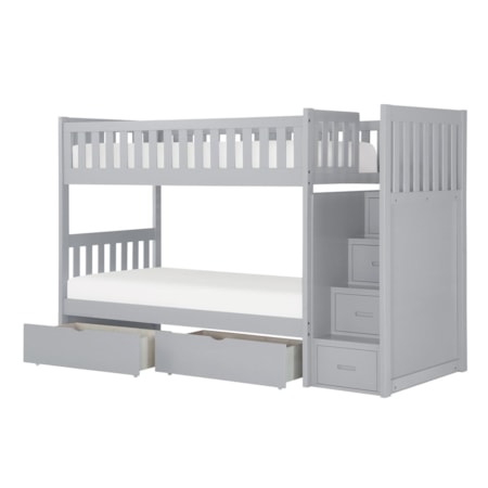 Twin Over Twin Step Bunk Bed