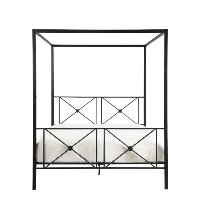 Queen Metal Canopy Platform Bed