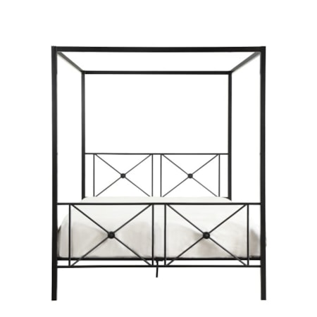 Queen Metal Canopy Platform Bed