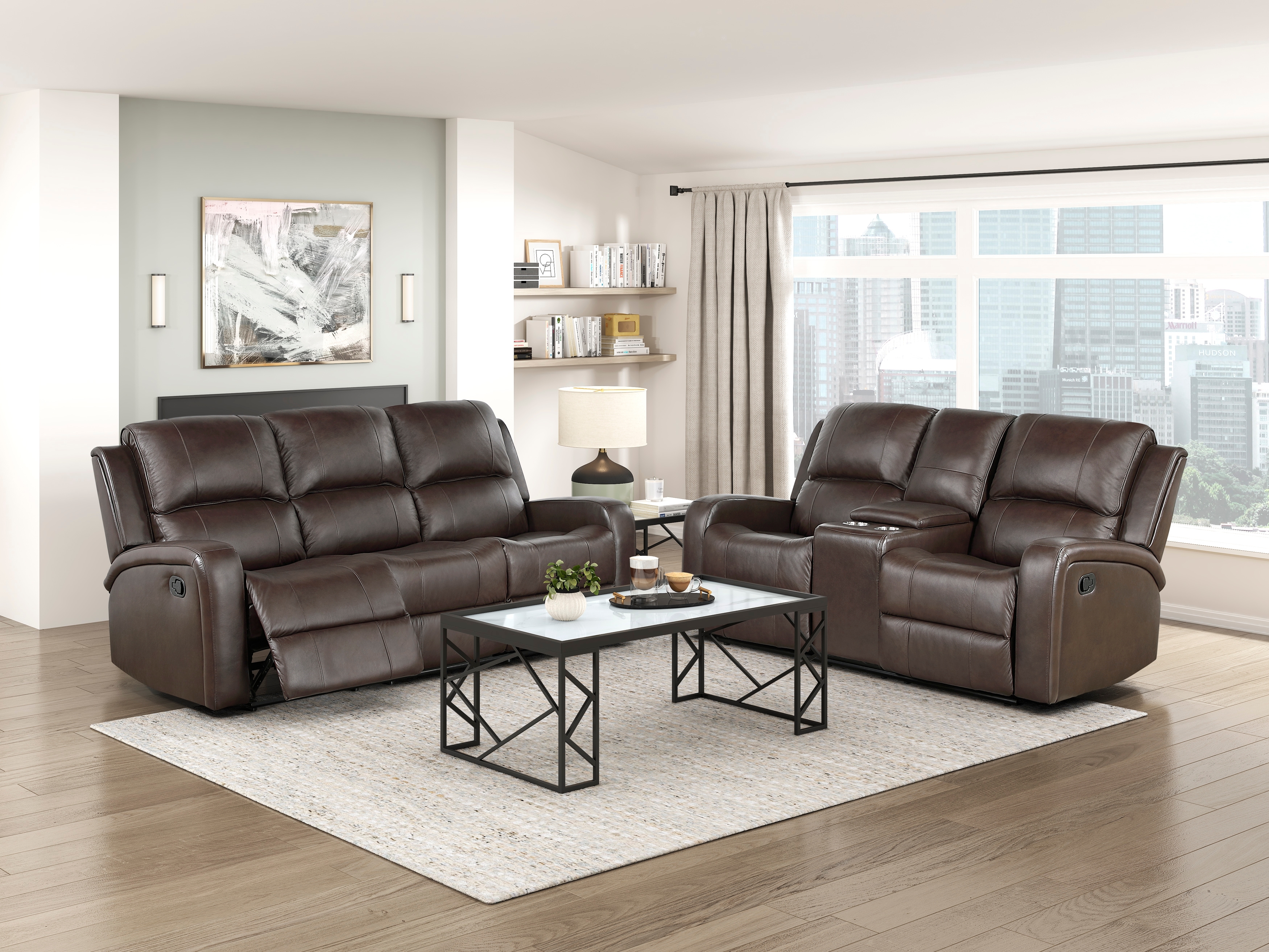 Dual Manual Reclining Sofa