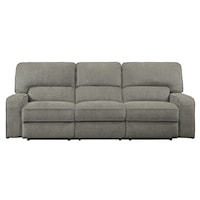 Casual Dual Power Reclining Sofa with USB Ports and Power Headrests