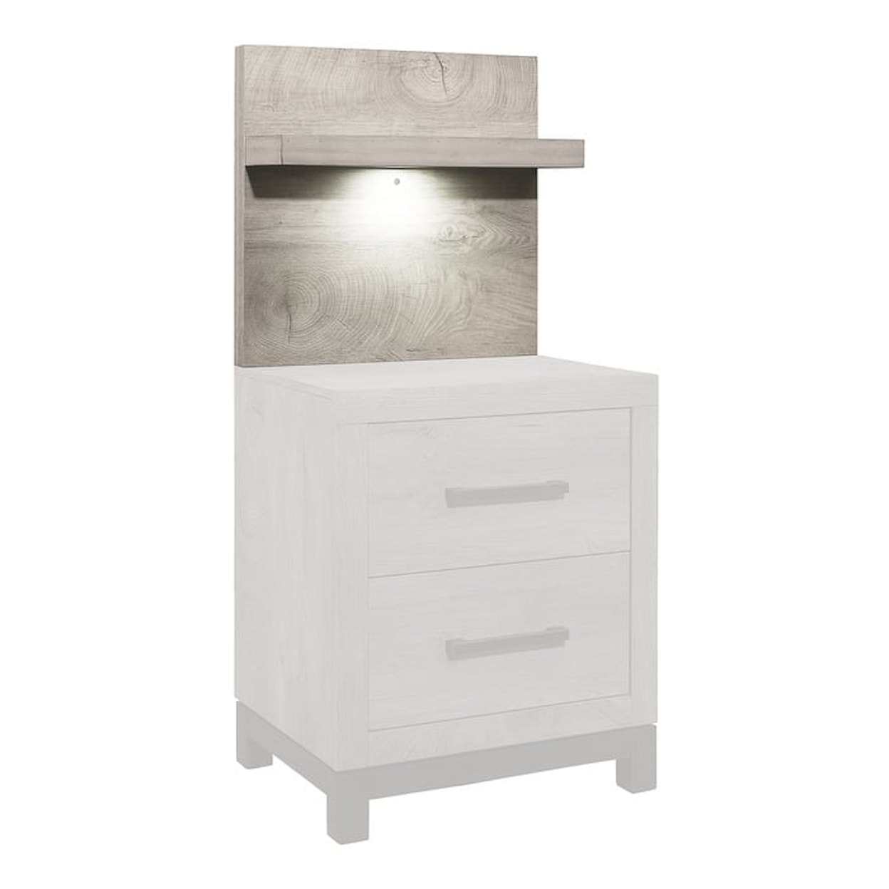 Homelegance Furniture Zephyr Nightstand Wall Panel